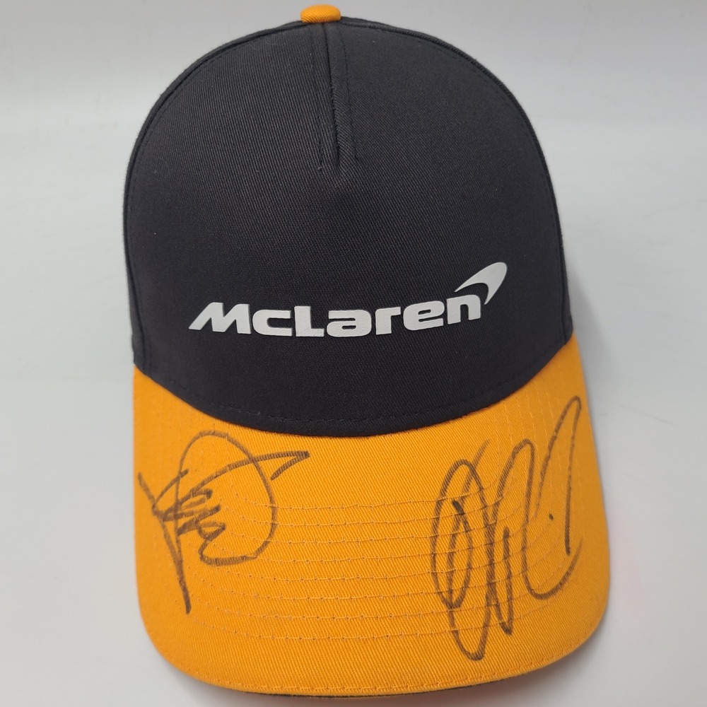 McLaren Hat Snapback Lando Norris Daniel Ricciardo Signed Autographed F1 Racing